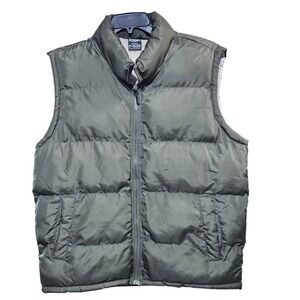 FTP Puffer Vest Polyester Olive Green Large Streetwear Gorpcore Feel The Power